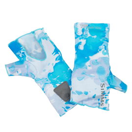 Simms SolarFlex No-Finger SunGlove Cloud Camo Blue, Clothing \ Others