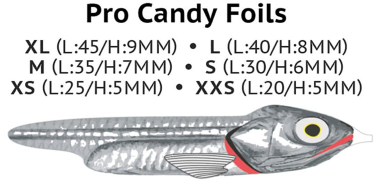 Pro Sportfisher Candy Foils Silver Holograpic Pro_Sportfisher_PRO-10510106_Candy_Foils_Silver_Holograpic_XL_-opis