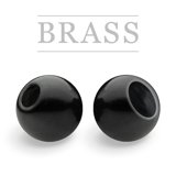 Brass Beads Black 20pcs