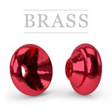 Ring Brass Hot Metallic Red