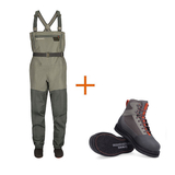 Simms Outfits Tributary Stockingfoot Basalt + Tributary Boot - Basalt Felt