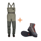 Simms Outfits Tributary Stockingfoot Basalt + Tributary Boot - Basalt Rubber