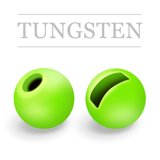 Slotted Tungsten Beads Fluo Green