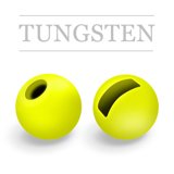 Slotted Tungsten Beads Fluo Yellow