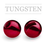 Slotted Tungsten Beads Metallic Blood Red