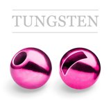 Slotted Tungsten Beads Metallic Light Pink