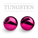 Slotted Tungsten Beads Metallic Pink