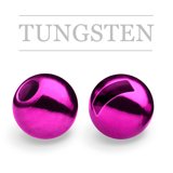 Slotted Tungsten Beads Metallic Purple
