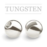 Slotted Tungsten Beads Pearl Silver