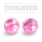 Slotted Tungsten Beads Reflex Metallic Light Pink