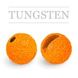 Slotted Tungsten Beads Sunny Fluo Orange