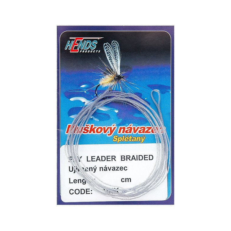 Hends Fly Leader Braided Tapered Grey Hends Fly Leader Braided Tapered