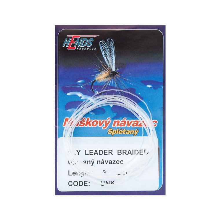 Hends Fly Leader Braided Tapered Transparent 80cm Leaders Tippets