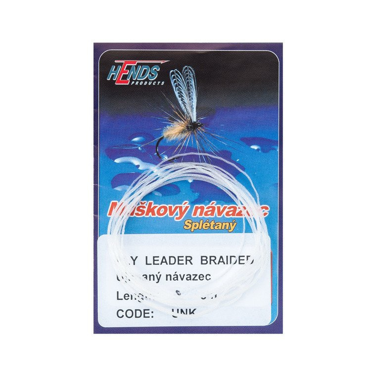 Hends Fly Leader Braided Tapered Transparent Hends Fly Leader Braided