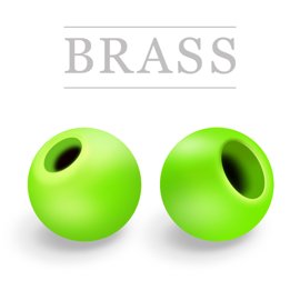 Brass Beads Fluo Green