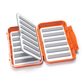 C&F Design Medium 12-Row Waterproof Fly Case with Two-Sided Flip Page BURNT ORANGE