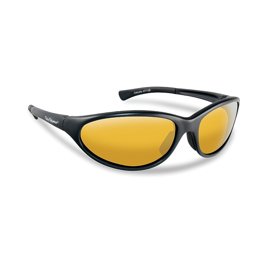 Flying Fisherman Sunglasses Calcutta Matte Black - Yellow/Amber