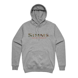 Simms Logo Hoody Grey Heather
