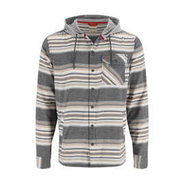 Simms Santee Flannel Hoody Black/Slate Blanket Stripe