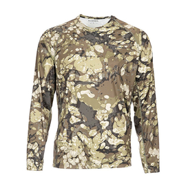 Simms Sflex Crewneck Prints Riparian Camo