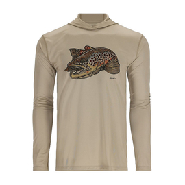 Simms Tech Hoody - Artist Series Stone/Brown Trout