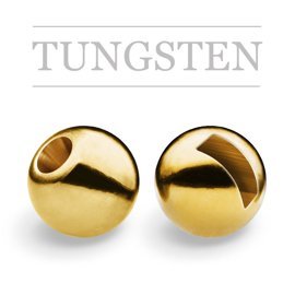 Slotted Tungsten Beads Gold New
