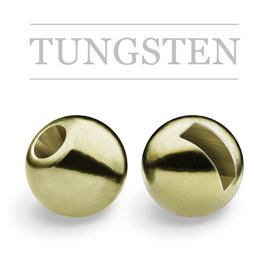 Slotted Tungsten Beads Metallic Olive