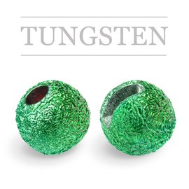 Slotted Tungsten Beads Sunny Metallic Green