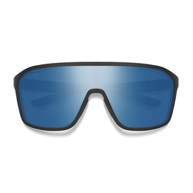 Smith Optics Sunglasses Boomtown Matte Black Polar Blue Mirror