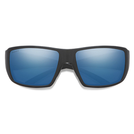 Smith Optics Sunglasses Guide's Choice Matte Black Polar Blue Mirror
