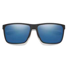 Smith Optics Sunglasses Riptide Matte Black Polar Blue Mirror