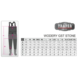 Traper Breathable Waders GST Stone