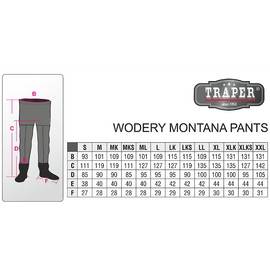 Traper Breathable Waders Montana Pants