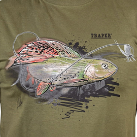 Traper T-Shirt Art Grayling Olive