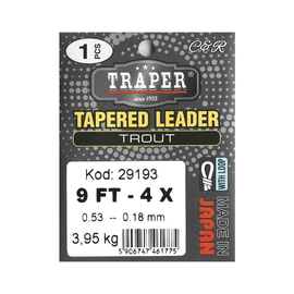 Traper Tapered Leader Trout - 2,74m