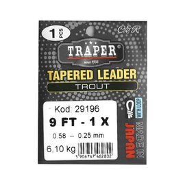 Traper Tapered Leader Trout - 2,74m