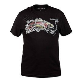 Traper t-shirt Art Rainbow Trout Black