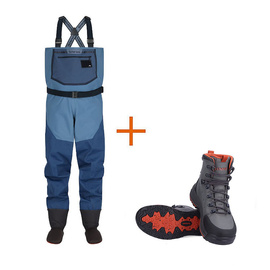 Simms Outfits Freestone Stockingfoot Midnight + Freestone Boot Gunmetal Rubber