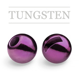 Slotted Tungsten Beads Metallic Purple