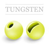 Slotted Tungsten Beads Olive Green