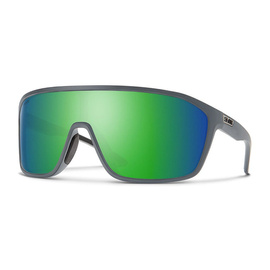 Smith Optics Sunglasses Boomtown Matte Cement Polar Green Mirror