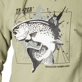 Traper Trout Olive Green Sweatshirt