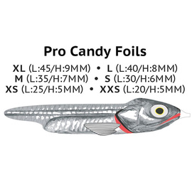 Pro Sportfisher Candy Foils Silver Holograpic
