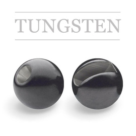 Slotted Tungsten Beads Metallic Graphite