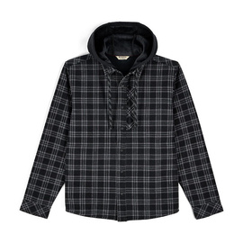 Simms Coldweather Hooded Shacket Wakemup Plaid - Black