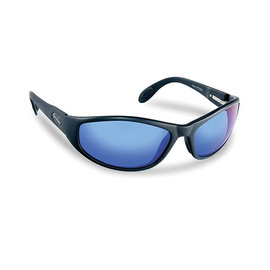 Flying Fisherman Sunglasses Viper Matte Black - Smoke/Blue Mirror