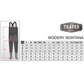 Traper Breathable Waders Montana