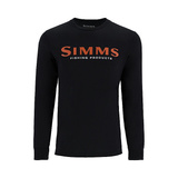 Simms Logo Shirt LS - Jet Black