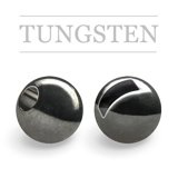 Slotted Tungsten Beads Black Nickle