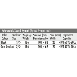 Traper Fly Reel Speed Nymph Gun Smoked